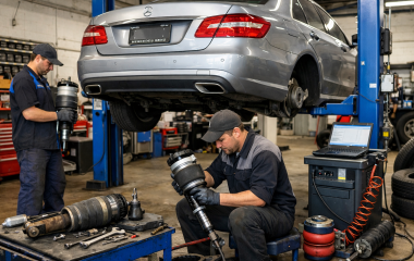 Типичные неисправности пневмоподвески Mercedes: компрессор, баллоны и клапанные блоки