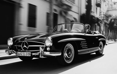 Mercedes 190 SL: классику итальянского стиля в движении